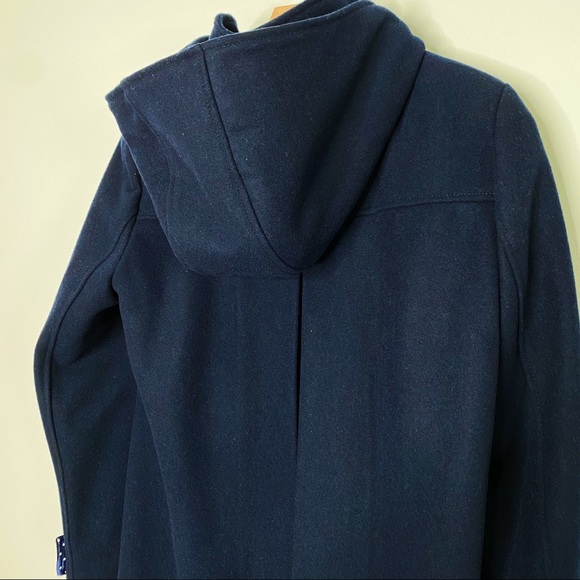 SOLD - MOMO MATERNITY Coat Small Wool Blend Navy Blue - Picture 11 of 16